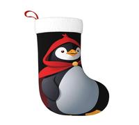 WHJSSF Calcetines decorativos de Navidad con imagen de pingüino de Caperucita Roja para decorar durante Halloween, Navidad y Año Nuevo