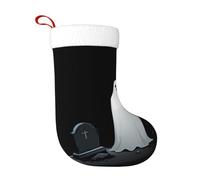 WHJSSF Calcetines decorativos de Navidad con imagen del fantasma delante de la tumba para decorar durante Halloween, Navidad y Año Nuevo