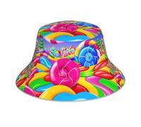 WHJSSF Candy Land Prints - Gorro reflectante unisex, ligero, transpirable, plegable, color negro