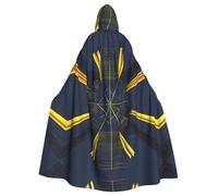 WHJSSF Capa con capucha multidimensional para adultos con estampado espacial de Halloween, capa con capucha súper grande sin cremallera