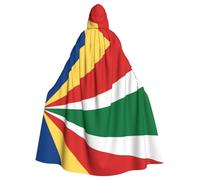 WHJSSF Capa con capucha para adultos con diseño de bandera de Seychelles para Halloween, juego de rol