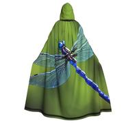 WHJSSF Capa con capucha para adultos con diseño de libélula de tinta y pajarita para fiestas de disfraces, cosplay