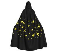 WHJSSF Capa con capucha para adultos con diseño de luciérnagas en las estrellas para Halloween y juegos de rol