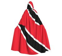 WHJSSF Capa con capucha para adultos con estampado de bandera de Trinidad y Tobago para varios entornos de fiesta y carnaval