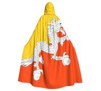 WHJSSF Capa con capucha para adultos con estampado de bandera del Reino de Bután para Halloween para varios entornos de fiesta y carnaval