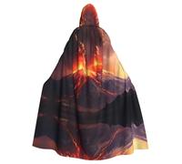 WHJSSF Capa con capucha para adultos con estampado de erupciones volcánicas para varios entornos de fiesta y carnaval
