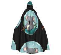 WHJSSF Capa con capucha para adultos con estampado de Koala in the Bubble para Halloween, capa con capucha súper grande sin cremallera