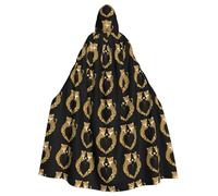 WHJSSF Capa con capucha para adultos con estampado de leopardo "I love you surrounded by leopardo", capa con capucha y pajarita para fiestas de disfraces, cosplay
