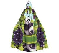 WHJSSF Capa con capucha para adultos con estampado de panda Under The Grapes de Halloween