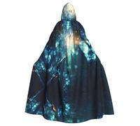 WHJSSF Capa con capucha para adultos con estampado de varita mágica para juegos de rol, disfraces de escenario, fiestas, fácil cuidado