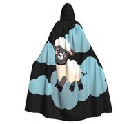 WHJSSF Capa con capucha para adultos de Little Sheep In The Clouds para Halloween, para juegos de rol, disfraces de escenario, fiestas, fácil cuidado