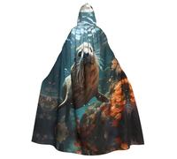 WHJSSF Capa con capucha para adultos de Seal Pup In Water para Halloween, para juegos de rol, disfraces de escenario, fiestas, fácil cuidado
