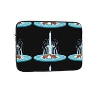 WHJSSF Capybara Playing in The Fountain Prints - Funda portátil para portátil de 12 pulgadas, para viajes de negocios, escuela, oficina, uso diario