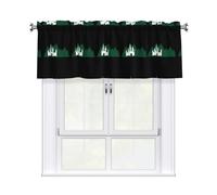 WHJSSF Castle Hidden in The Forest - Cortina corta con barra de cenefa, 54 x 18 pulgadas, filtro de luz, para cocina, baño, lavandería, estudio