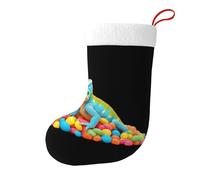 Whjssf Chameleon in The Candy Pile - Calcetines de Navidad impresos de doble cara para decoración de interiores y fiestas de gran capacidad