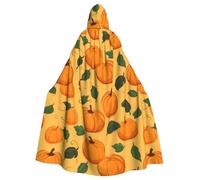 WHJSSF Chaqueta larga con capucha para adultos con estampado de calabaza para el día de Acción de Gracias, adecuada para hombres y mujeres