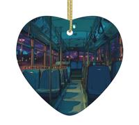 WHJSSF Colgante de cerámica con diseño de asientos vacíos en el último tren, decoración de interiores, regalo para festivales