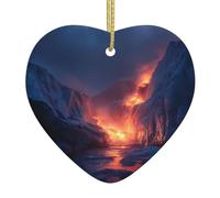 WHJSSF Colgante de cerámica con diseño de fuego que florece en el glaciar, decoración de interiores, regalo para festivales