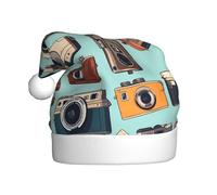 WHJSSF Cool Camera Collection - Gorro de Navidad para adultos, accesorio festivo de calidad hecho a mano, suave, ligero
