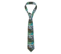 WHJSSF Corbata para hombre con estampado de koalas felices, corbata de seda para hombre, moda para negocios, bodas, fiestas y como regalo (144 x 8 cm, fácil cuidado)