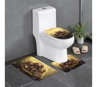 WHJSSF Cute Sloths Prints - Juego de alfombras de baño de 3 piezas, alfombrillas antideslizantes para inodoro, tocador y tapa, fácil de limpiar, antideslizante