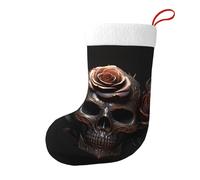 WHJSSF de calcetines decorativos de Navidad con diseño de calavera negra y rosa, suaves y esponjosos para mujeres y hombres