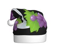 WHJSSF Delicioso sombrero de Navidad con patrón de bebida de uva para adultos, adecuado para Halloween, Navidad y Año Nuevo