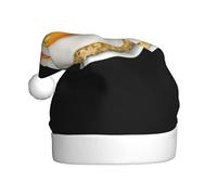 WHJSSF Delicioso sombrero de Navidad con patrón de huevo frito para adultos, adecuado para Halloween, Navidad y Año Nuevo