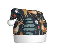 WHJSSF Divertido sombrero de Navidad con imagen de ciervo de Navidad para celebraciones festivas de adultos, como regalo para hombres y mujeres