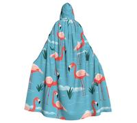 WHJSSF Flamingo in the Clouds - Chaqueta larga con capucha para adultos con estampado de flamenco en las nubes, adecuada para hombres y mujeres