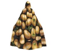 WHJSSF Garden Potatoes - Capa con capucha para adultos con estampado de papas de jardín - Capa con capucha súper grande sin cremallera