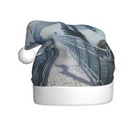 WHJSSF Gaviota en el puente impreso sombrero de Navidad para adultos para hombres y mujeres ropa diadema para ocasiones festivas