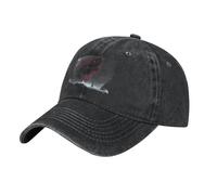 WHJSSF Gorra de béisbol negra con diseño de tiburón gigante en el mar, gorra de algodón ajustable para hombres y mujeres, transpirable y elegante, Negro, Talla única