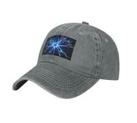 WHJSSF Gorra de béisbol negra con patrón de extensiones de neuronas, gorra de algodón ajustable para hombres y mujeres, transpirable y elegante, gris, Talla única