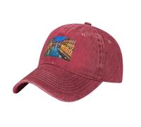 WHJSSF Gorra de béisbol negra con patrón de noche de Venecia, gorra de algodón ajustable para hombres y mujeres, deportes, actividades al aire libre, viajes, rosso, Talla única