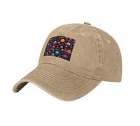 WHJSSF Gorra de béisbol negra con patrón de universo maravilloso sombrero de algodón ajustable para hombres y mujeres, transpirable y elegante, natural, Talla única