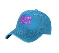 WHJSSF Gorra de béisbol negra con patrón morado brillante, ajustable, de algodón, para hombres y mujeres, transpirable y elegante, azul, Talla única