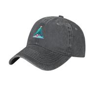 WHJSSF Gorra de béisbol negra de mezclilla lavada clásica con patrón de ciudad navideña, gorra de algodón ajustable para hombres y mujeres, Deep Heather, talla única