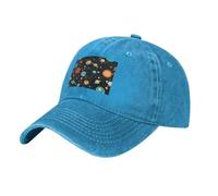 WHJSSF Gorra de béisbol negra de vaquero con un fascinante patrón de universo, gorra de algodón ajustable para hombres y mujeres, transpirable y elegante, azul, Talla única