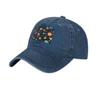 WHJSSF Gorra de béisbol negra de vaquero con un fascinante patrón de universo, gorra de algodón ajustable para hombres y mujeres, transpirable y elegante, azul marino, Talla única