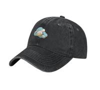 WHJSSF Gorra de béisbol negra para adultos, con forma de nube, imagen de galletas para hombres y mujeres, deportes, viajes, uso, NEGRO, talla nica