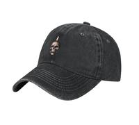 WHJSSF Gorra de béisbol negra para adultos, diseño de calavera de hierro y cobre, para hombres y mujeres, elegante y duradera, NEGRO, talla nica