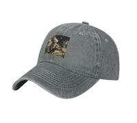 WHJSSF Gorra de béisbol negra para adultos, diseño de conejo paseando de primavera para hombres y mujeres, uso deportivo y de viaje, Gris, talla nica