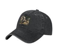 WHJSSF Gorra de béisbol negra para adultos, diseño de conejo paseando de primavera para hombres y mujeres, uso deportivo y de viaje, NEGRO, talla nica