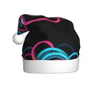 WHJSSF Gorro de Navidad con círculos coloridos para adultos, para hombres y mujeres, diadema para ocasiones festivas