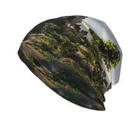 WHJSSF Gorro de punto de moda para adultos, hermoso patrón de castillo para la vida cotidiana, hogar, al aire libre, deportes, color negro