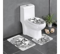 WHJSSF Goth Beauty Girl Picture - Juego de 3 piezas antideslizante de secado rápido para baño, tapete de ducha duradero