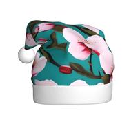 WHJSSF Hermoso sombrero de Navidad con diseño de flores de almendra para adultos, por lo que es un regalo divertido y duradero para hombres y mujeres