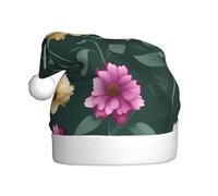 WHJSSF Hermoso sombrero de Navidad con imagen de flores moradas para adultos, por lo que es un regalo divertido y duradero para hombres y mujeres
