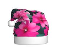 WHJSSF Hermoso sombrero de Navidad con imagen de flores rosas para adultos, por lo que es un regalo divertido y duradero para hombres y mujeres